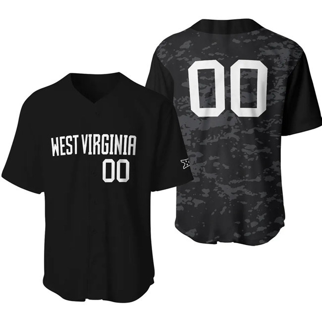 Men's West Virginia Mountaineers ACTIVE PLAYER Custom Black 2026 Coal Rush Stitched Jersey